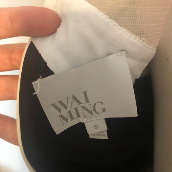 Wai Ming Black Dress with Leather and Mesh Details - Picture 13 of 15